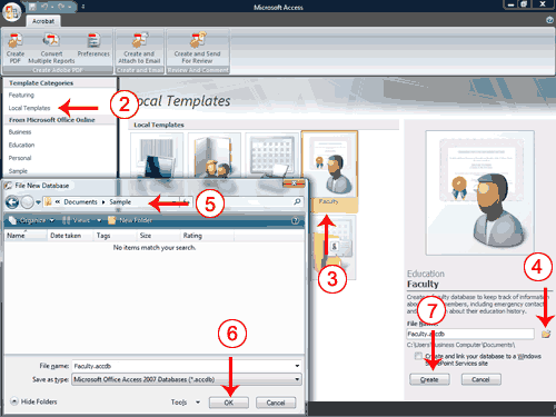 Create Database Template