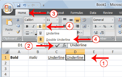 how to add double underline in microsoft word