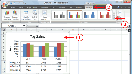 Excel 2010 Chart Styles