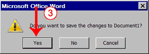 Выход Word 2