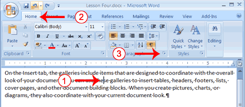 how to set first line indent in word 2013