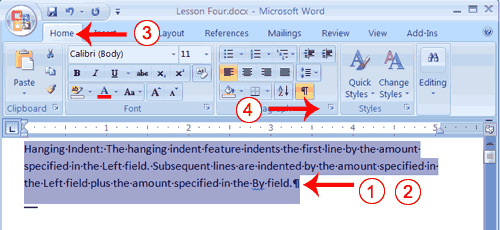 how to add a first line indent in word 2013