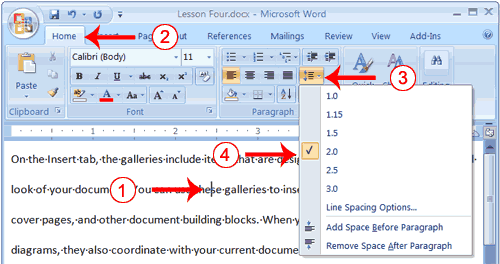 Tik Link Formatting Paragraphs And Working With Styles MS Wod 2007 