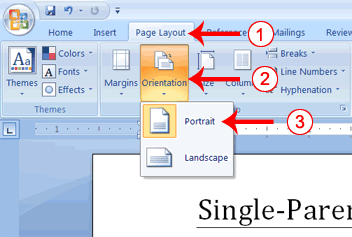 change orientation of one page in word mac 2013