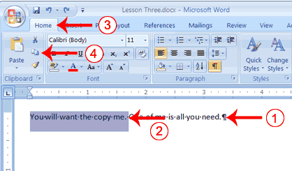 how to copy and paste in word on mac