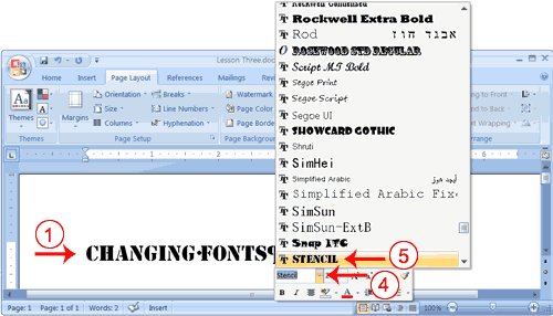 fonts for microsoft word 2007
