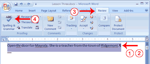 2010 microsoft word spell check in french not english